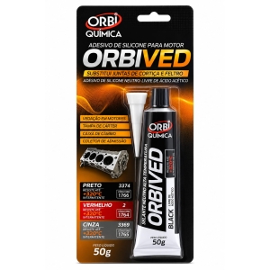 ADESIVO DE SILICONE PRETO PARA MOTOR 50G